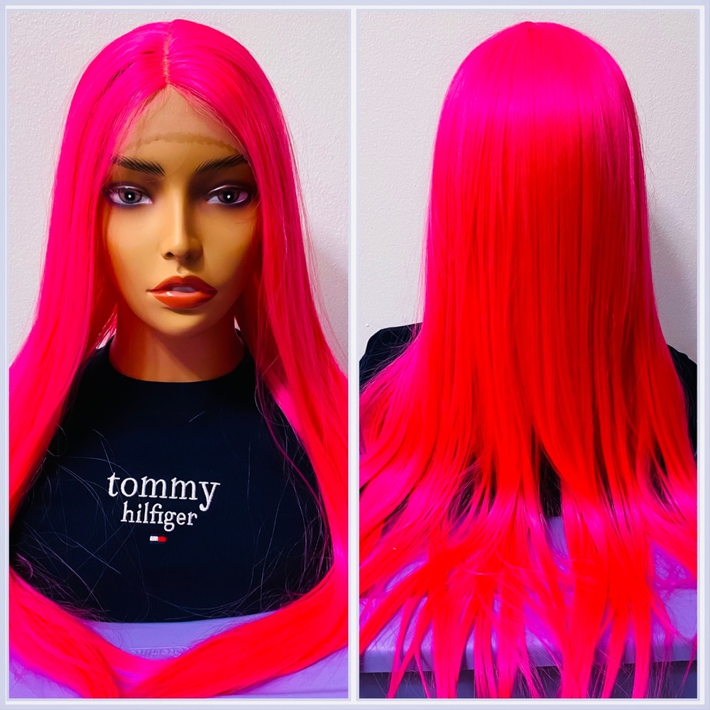 Lace wig Neon/PINK 😍